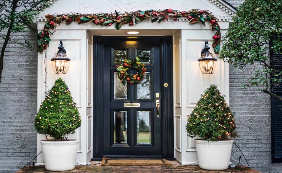 Christmas House entrance Door