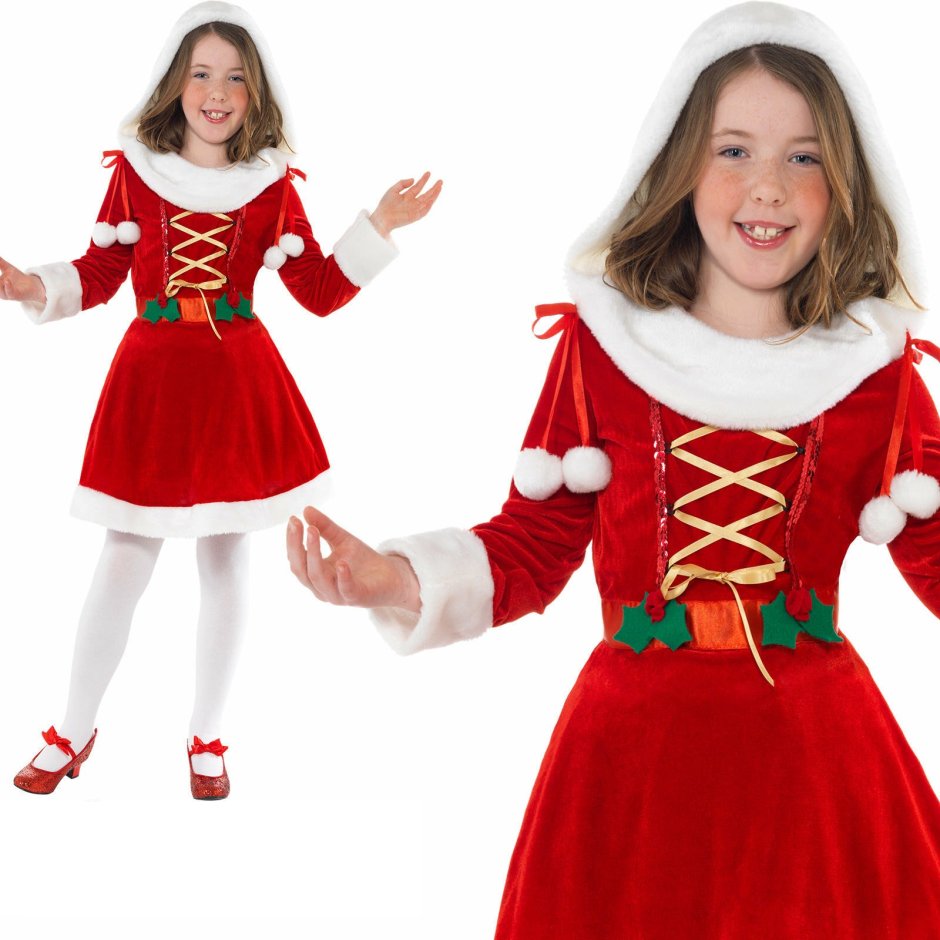 Детский костюм Мисс Санта