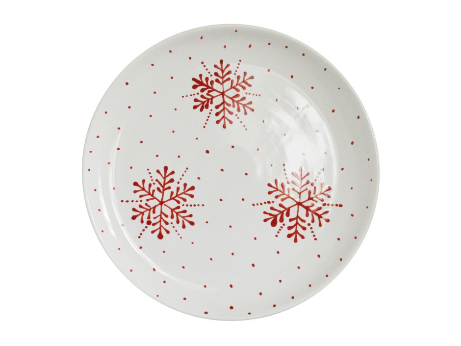 Новогодние керамические тарелки