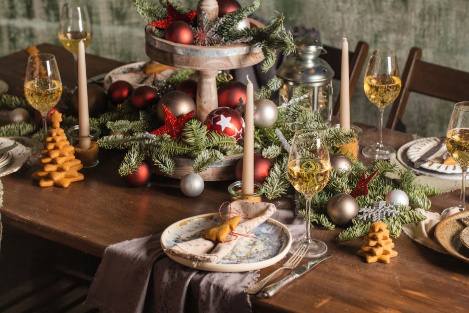 Festive Table with food