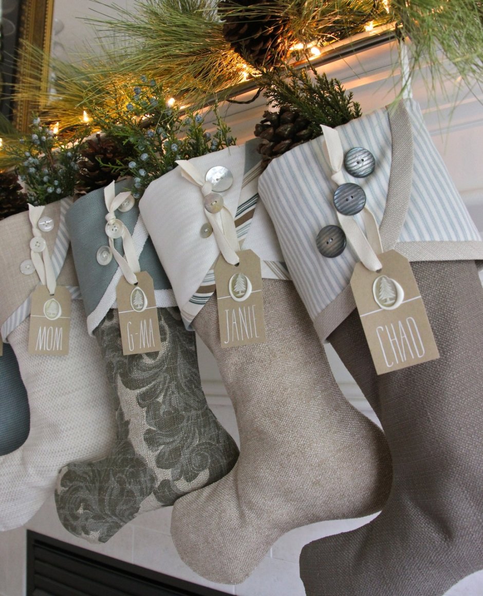 Рождественские носки из Мешковины