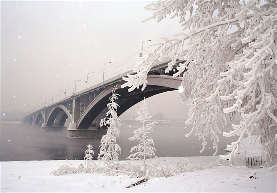Зимний Енисей в Красноярске