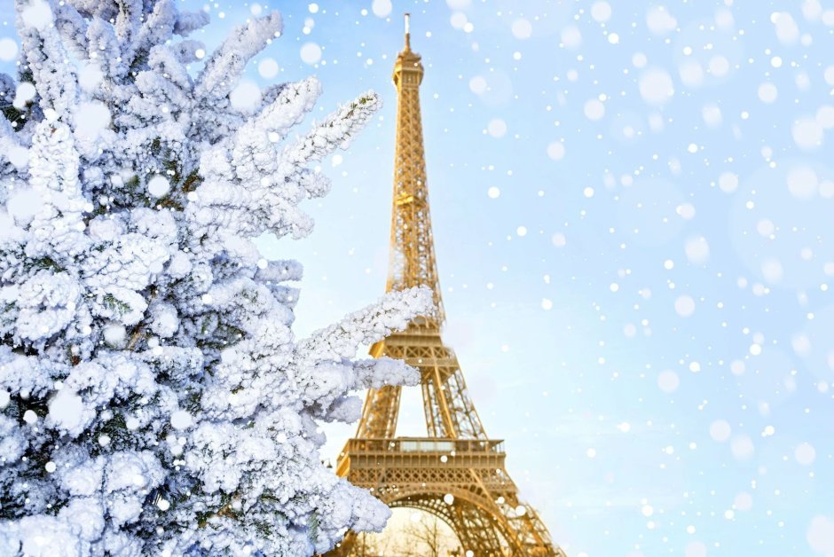 Париж Эйфелева башня елка