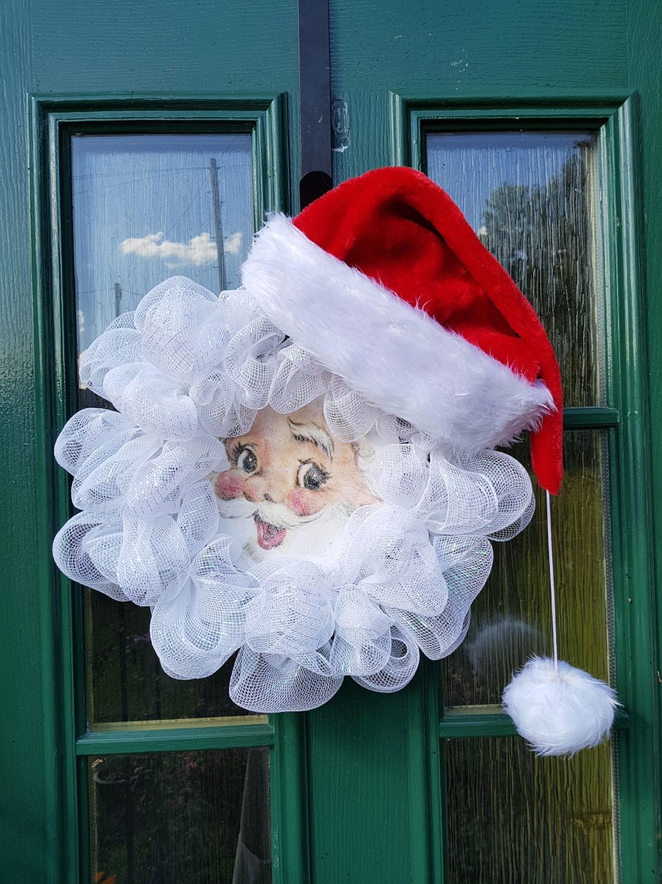 Поделка дед Мороз на дверь