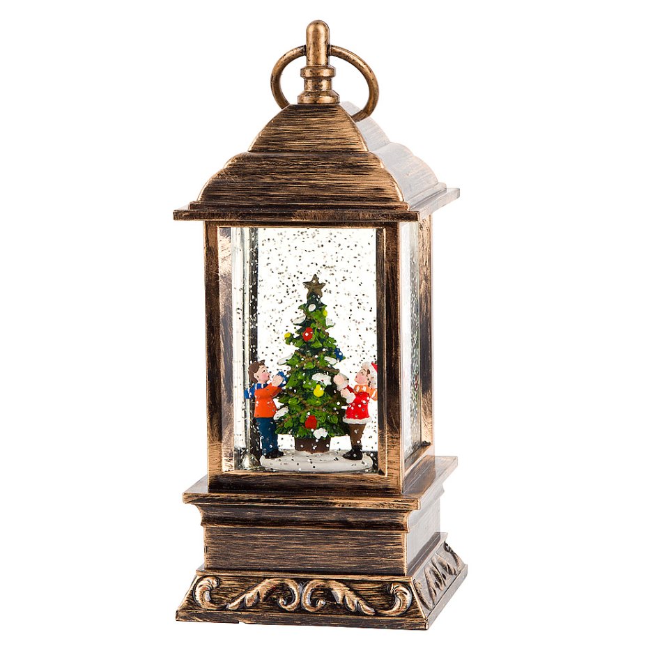 Светильник декоративный Monte Christmas новогодний фонарь, бронза