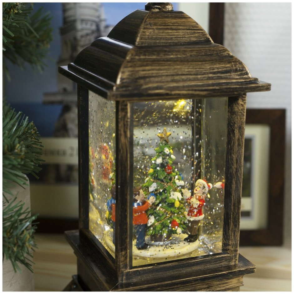 Лючия / Волшебный новогодний фонарь светильник Antique