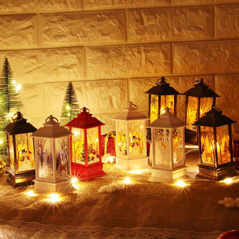 Декоративный фонарь «Санта Клаус»