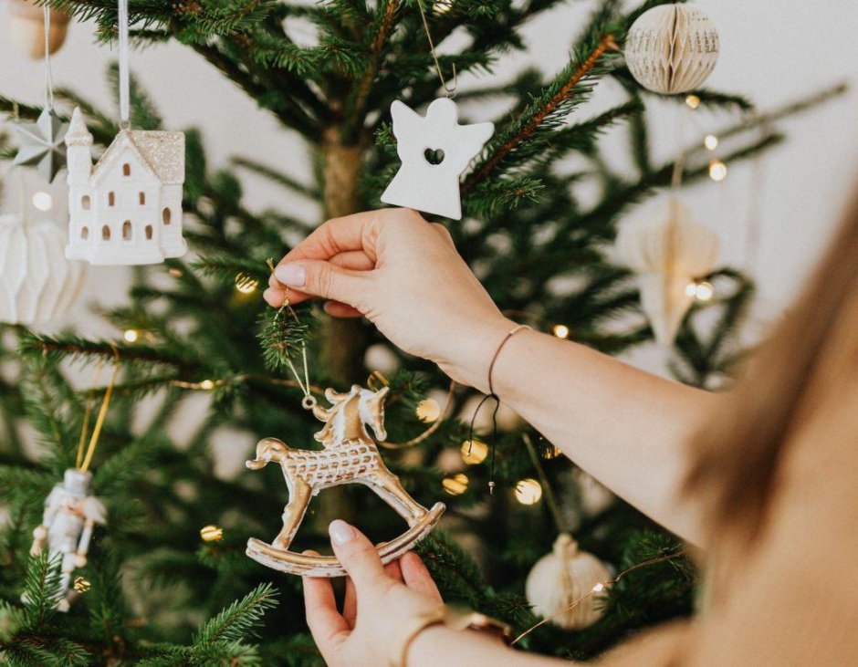 Woman Decorating Christmas Tree Instagram
