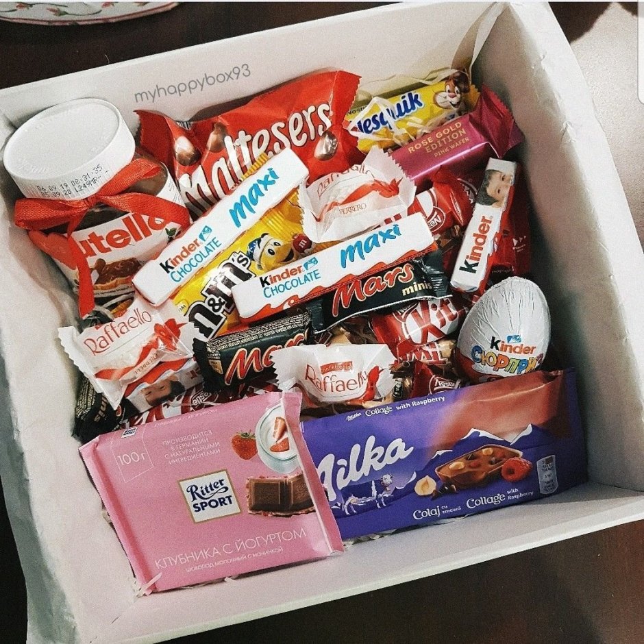 Раскладная коробка со сладостями