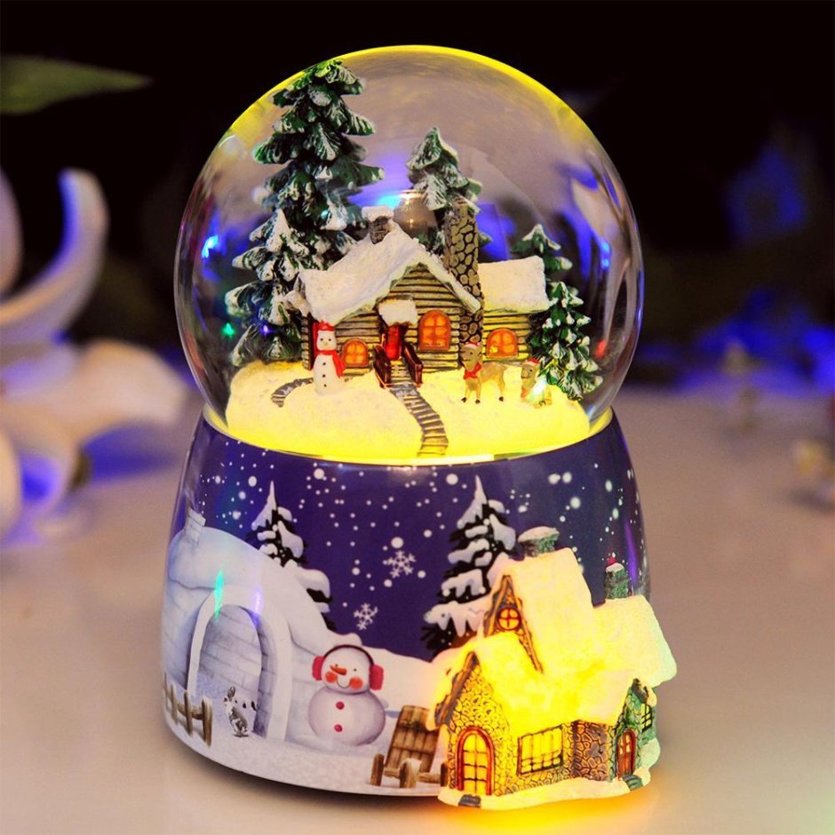 Снежный шар Crystal deco Рождество 14,5 см
