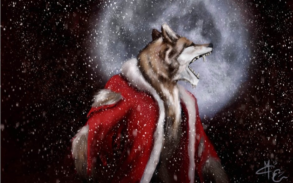 Новогодний волк