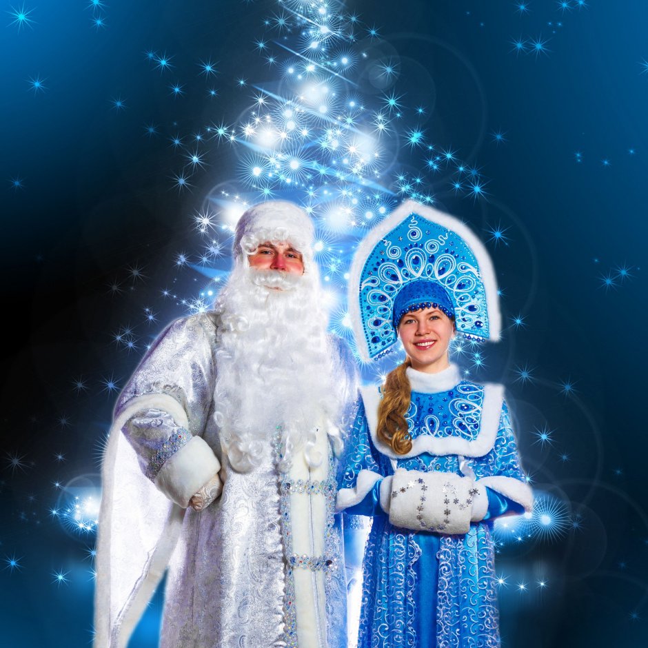 Дед Мороз и Снегурочка на представлении