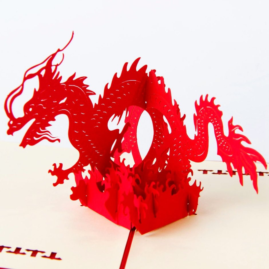 Новогодние драконы из бумаги