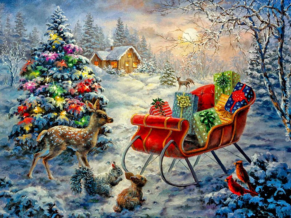 Картины Nicky Boehme Рождественские