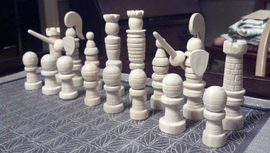 Шахматы из пластилина