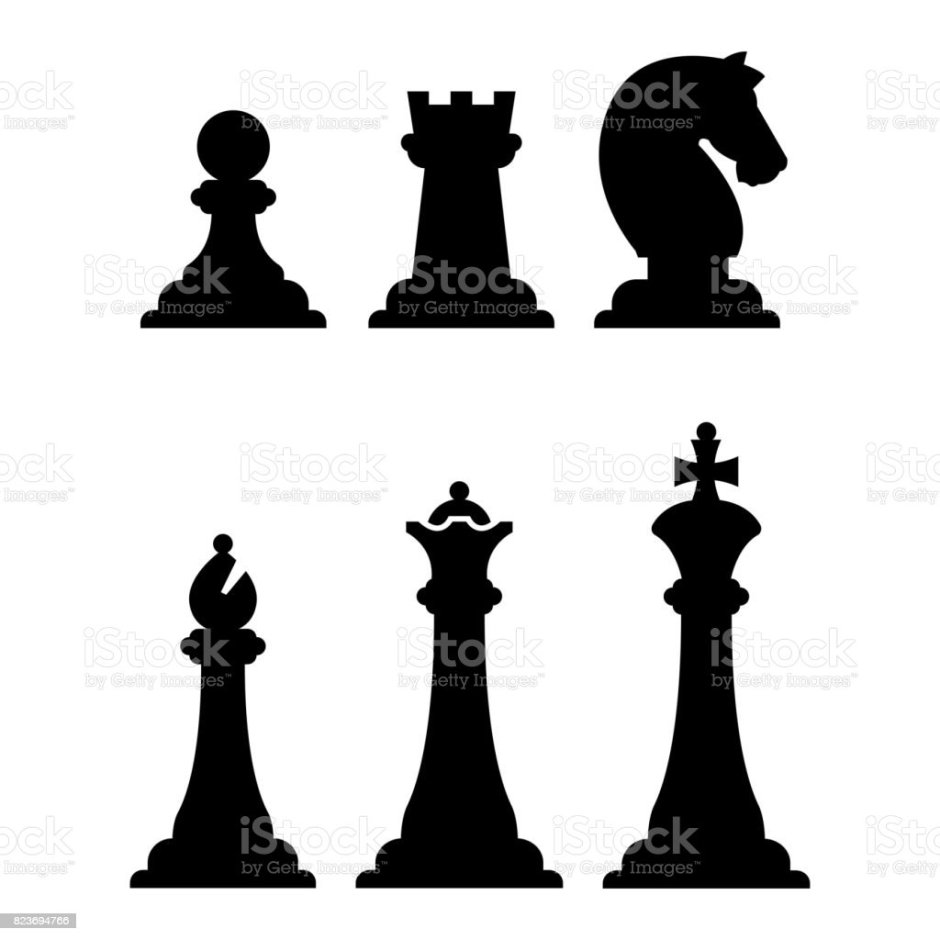 Белая шахматная фигура на черном фоне