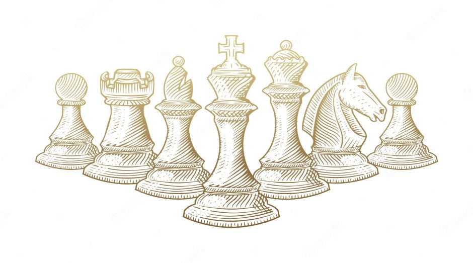 Шахматные фигуры в разрезе