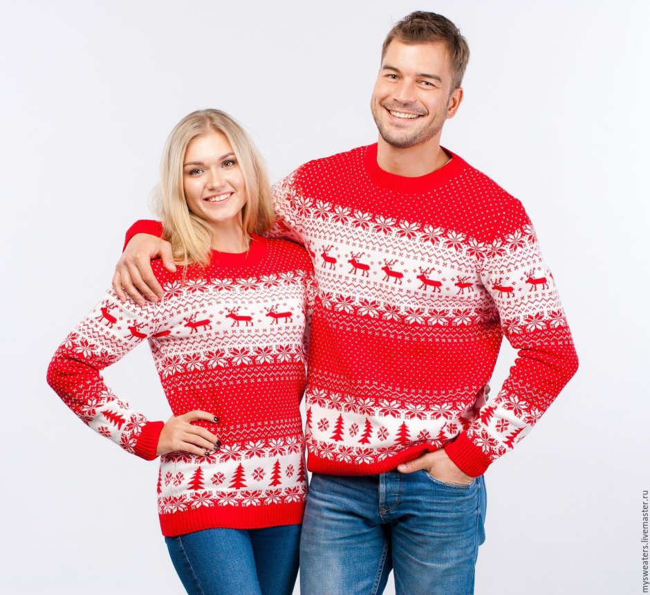 Новогодние свитера для пары