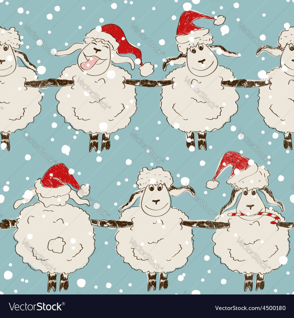 Смешные новогодние овечки картинки