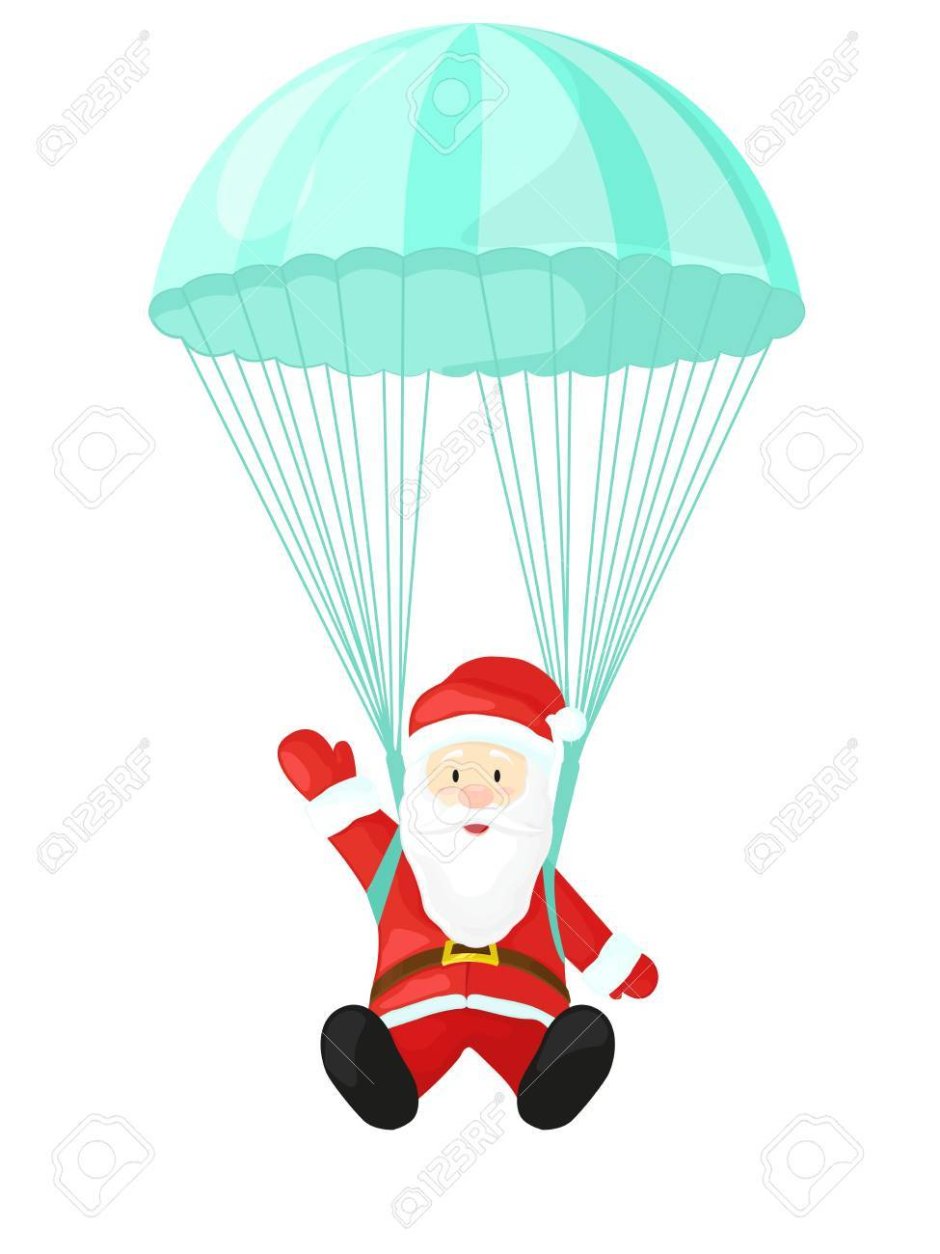 Дед Мороз на парашюте
