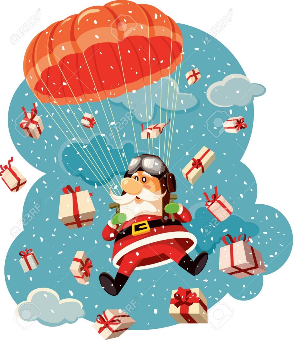 Дед Мороз парашютист