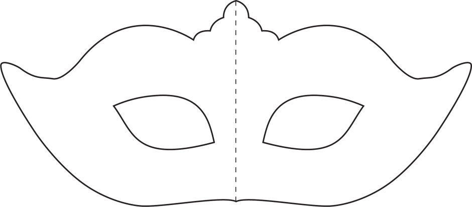 Трафарет карнавальной маски