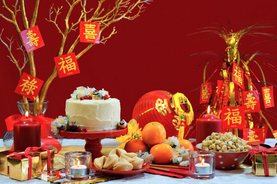 Китайский новый год декор стола