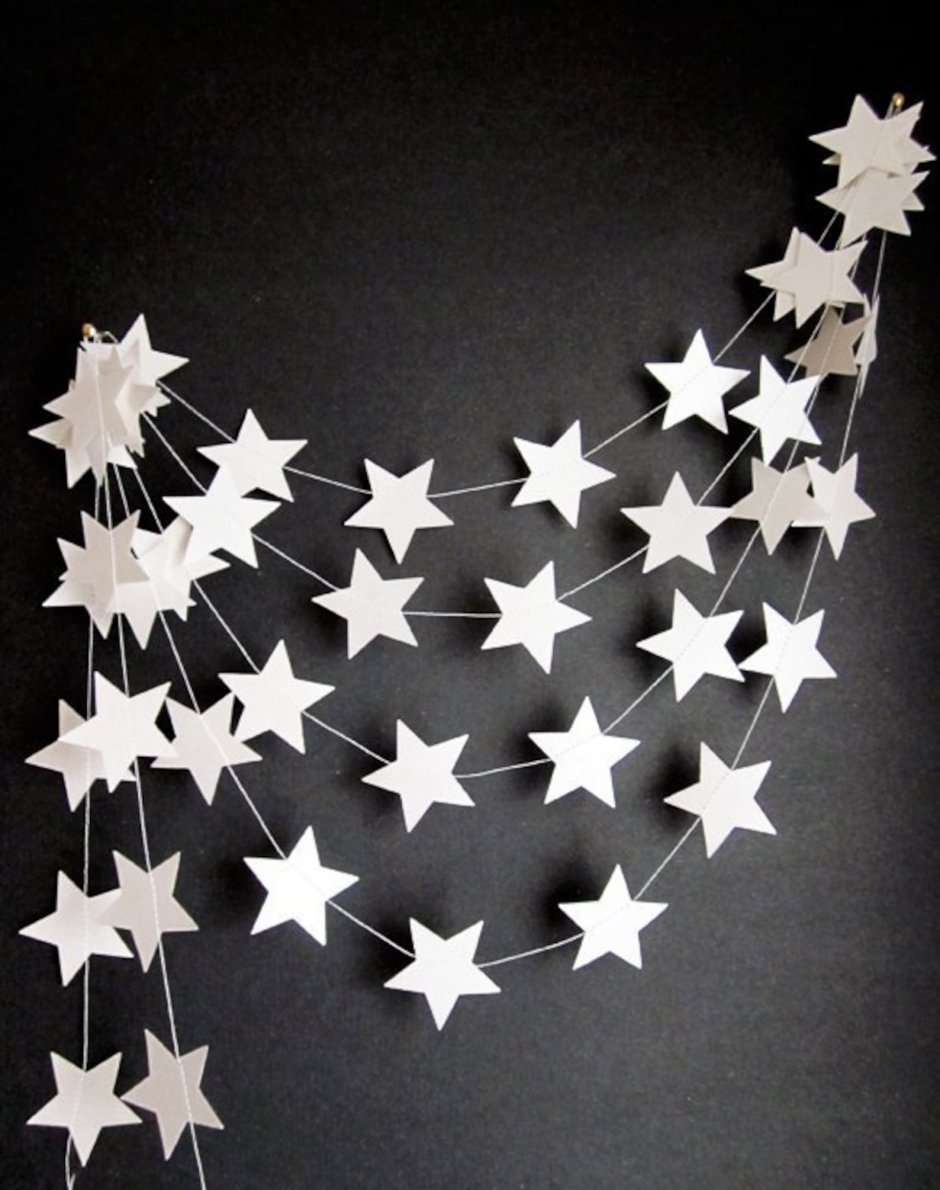 Бумажные звезды для декора