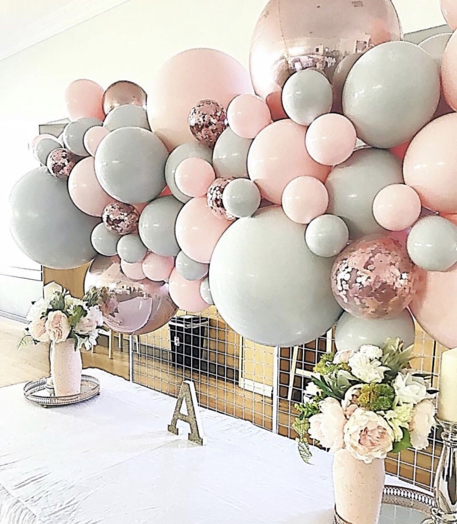 Pink and Grey Balloon combinations