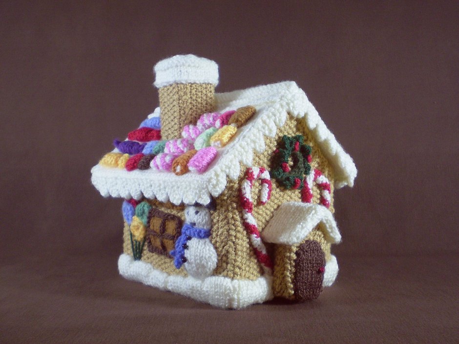 МК Gingerbread House вязаный домик