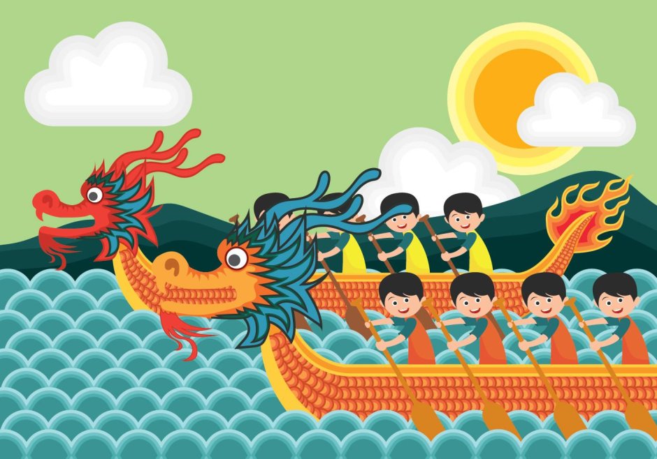 Dragon Boat Festival cartoon