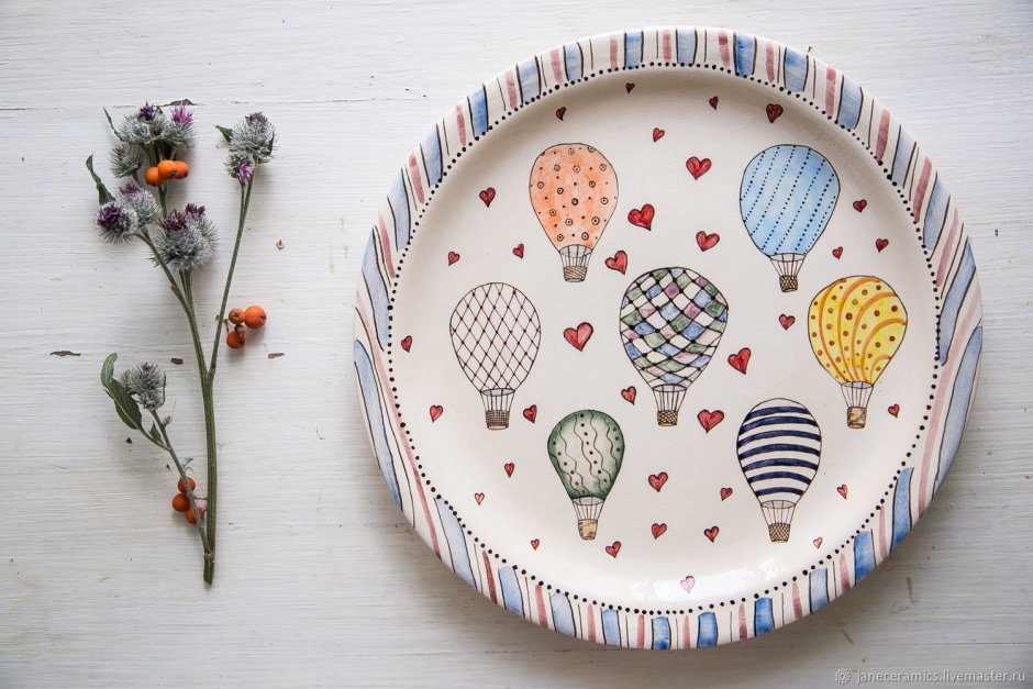 Декор керамических тарелок