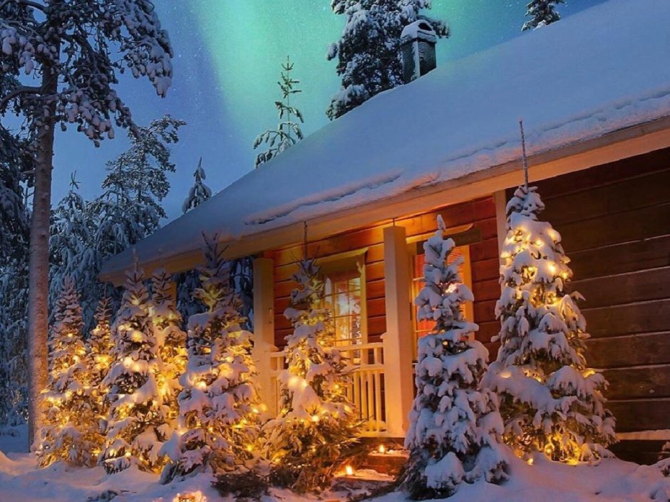 Финский дом зимой