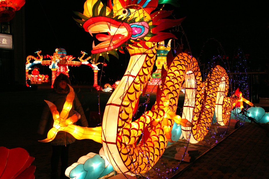 Китайский праздник дракона фон