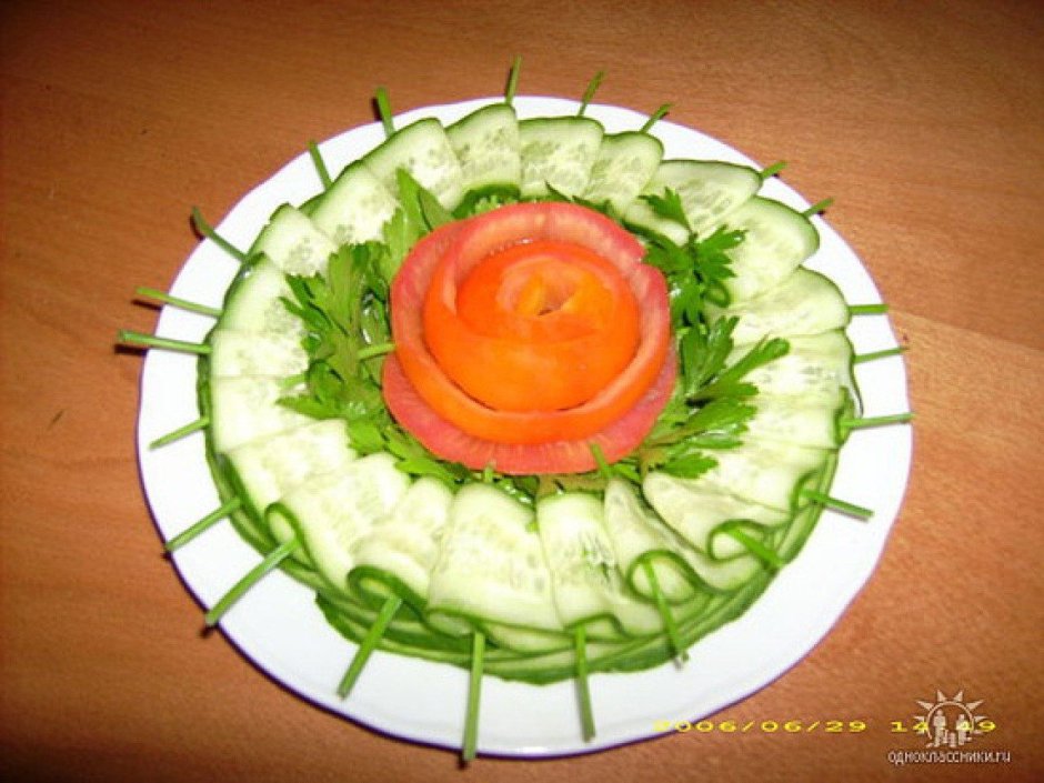 Овощная тарелка на свадьбу