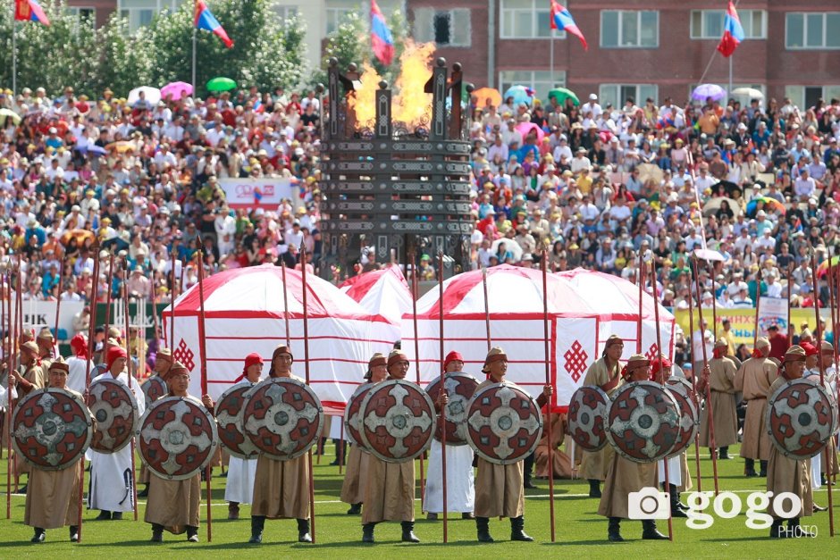 Фестиваль наадам в Монголии