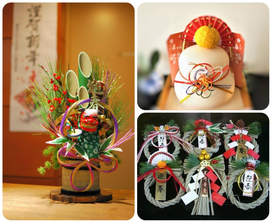 Новогодние японские традиционные украшения