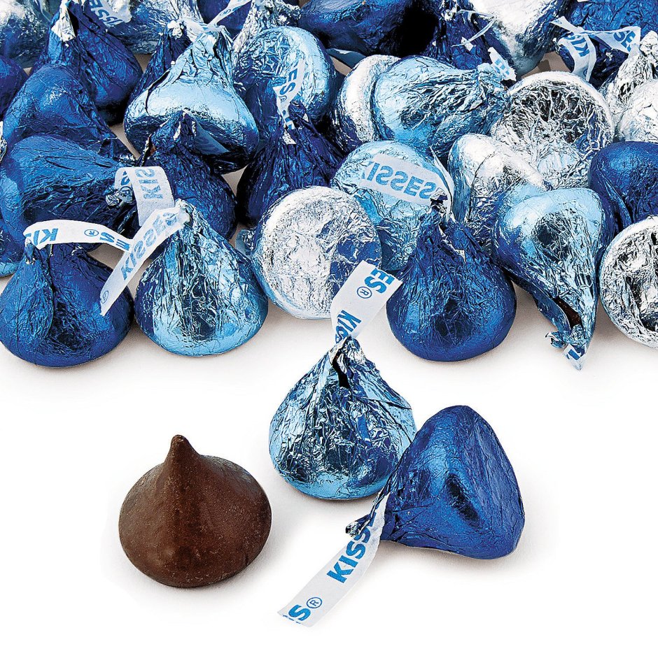 Конфеты синие шоколадные