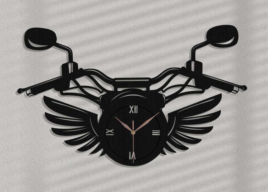 Часы настенные "мотоцикл"
