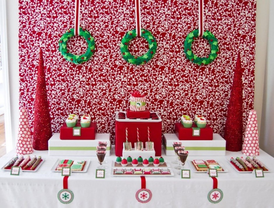 Декор сладкого стола на новый год