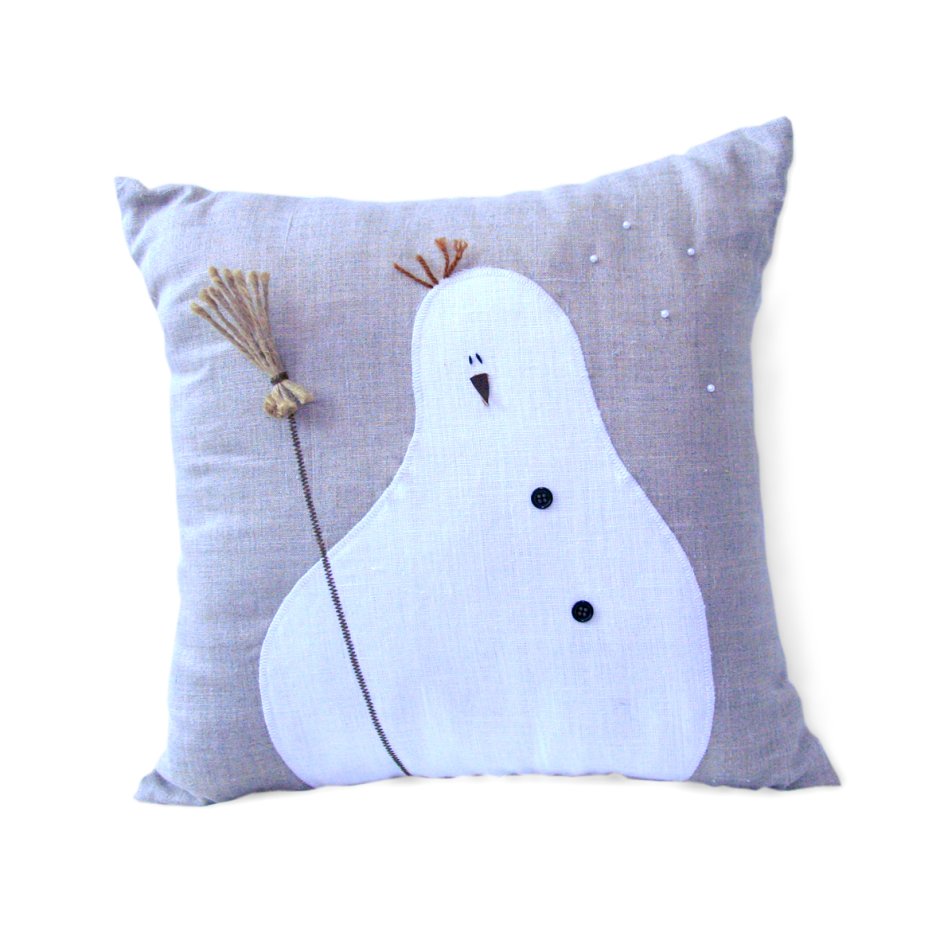 Декоративная подушка Снеговик