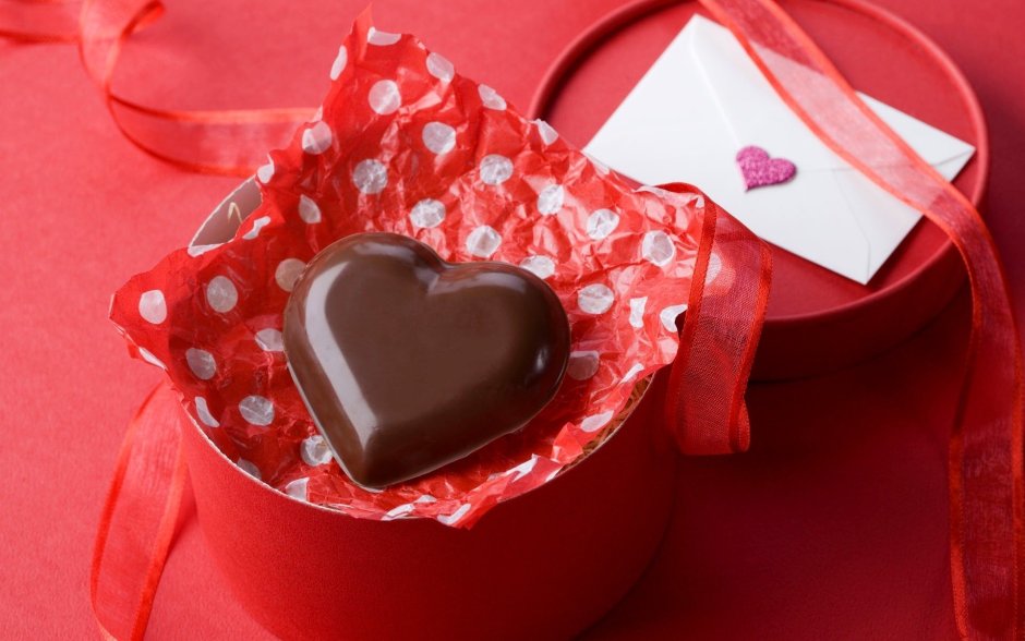Шоколадные конфеты сердечки