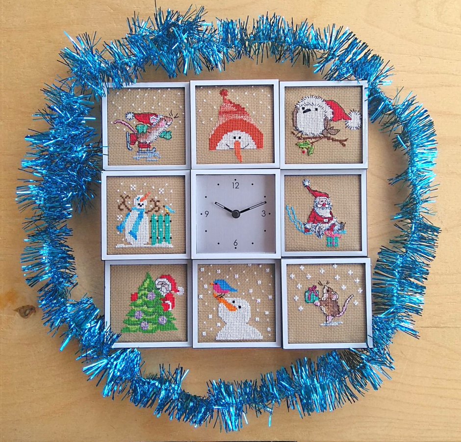 Поделка новогодние часы в детский сад
