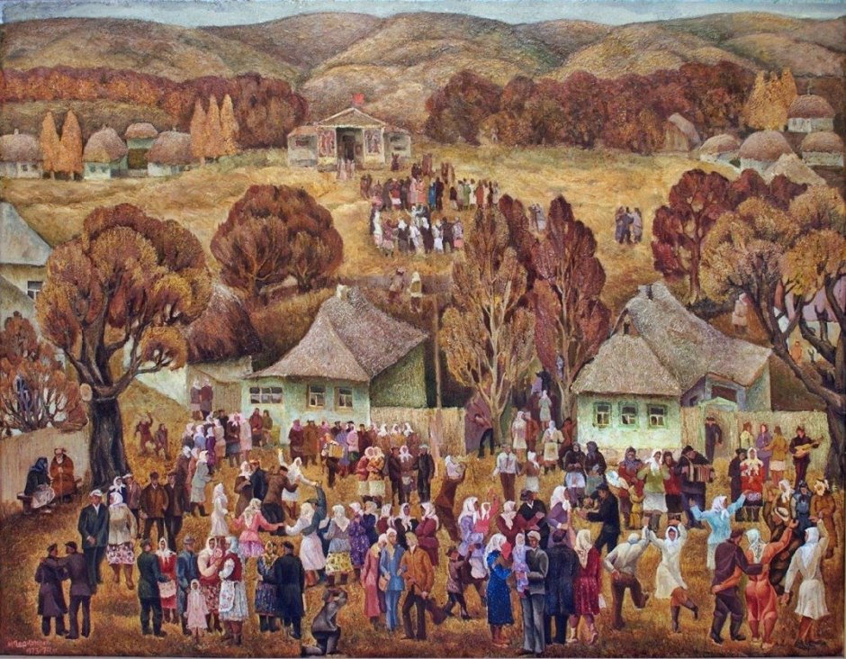 Кустодиев деревенский праздник 1910