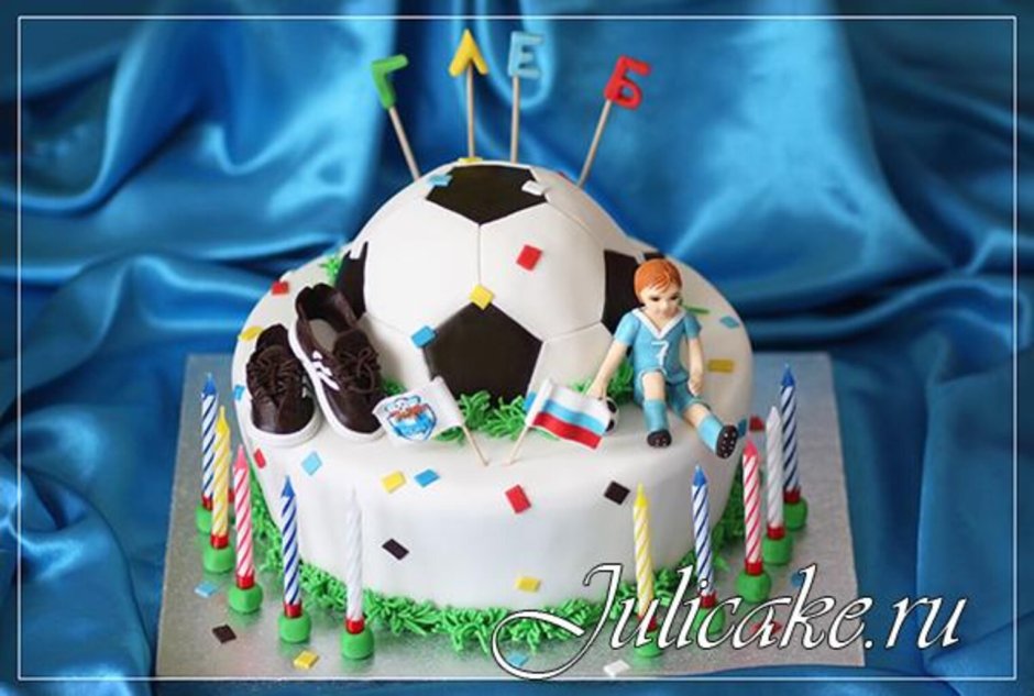 Торт ребёнку на 5 лет мальчику футбол