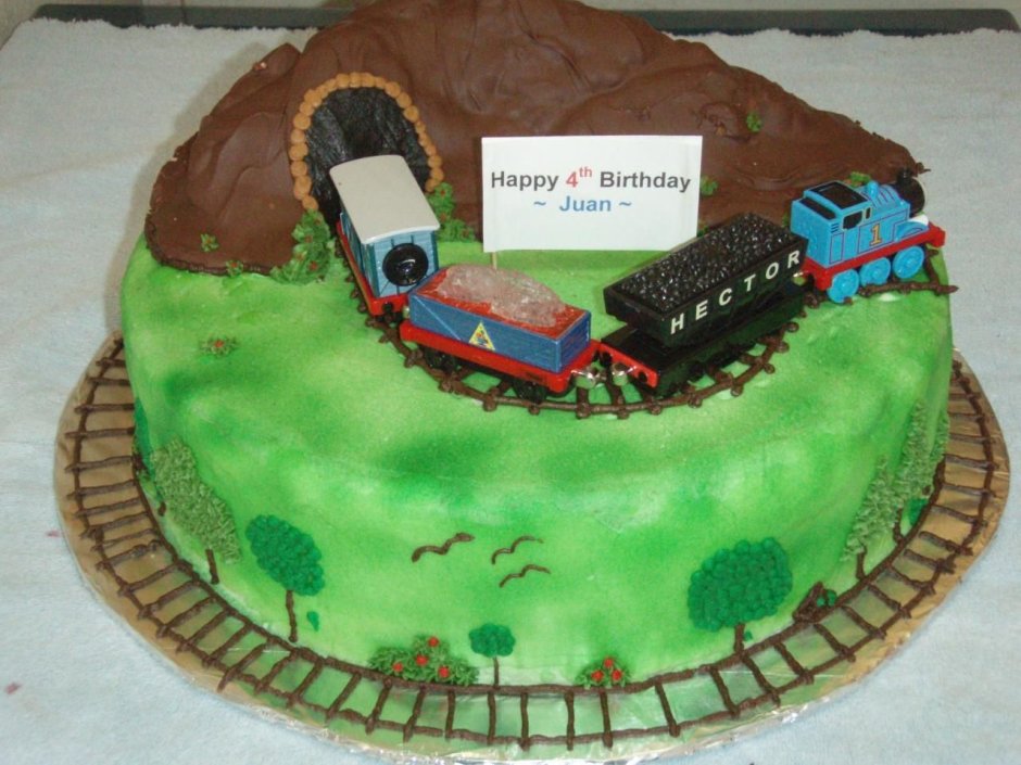 Торт на железнодорожную тематику