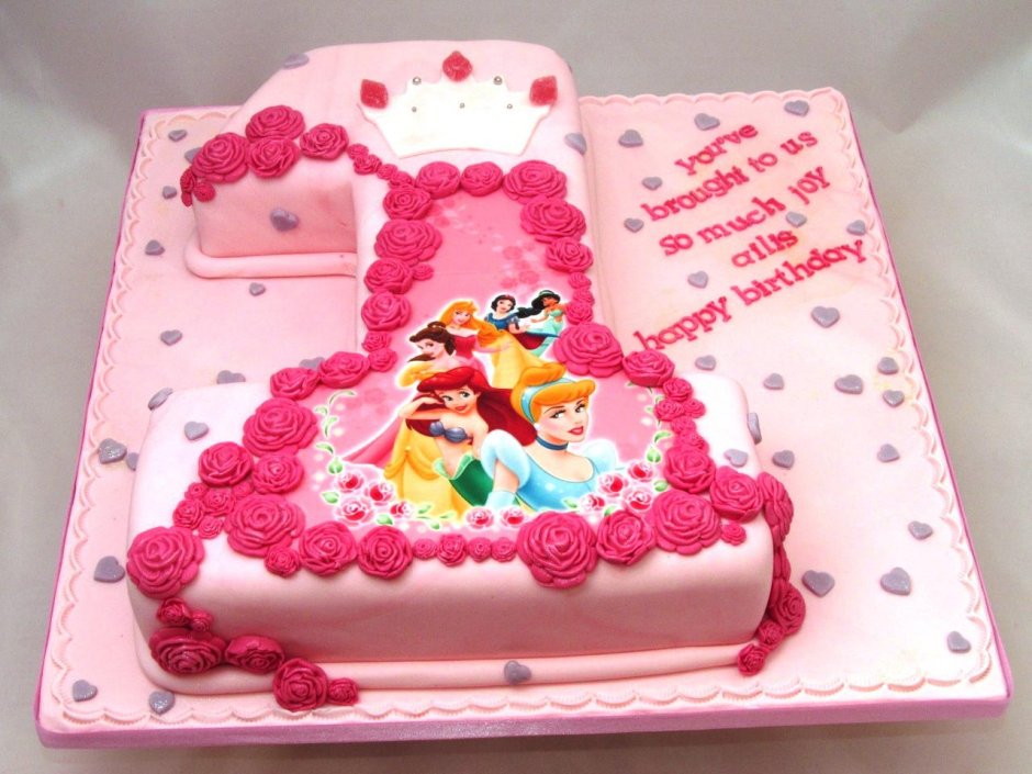 Торт принцесса для девочки 1 годик