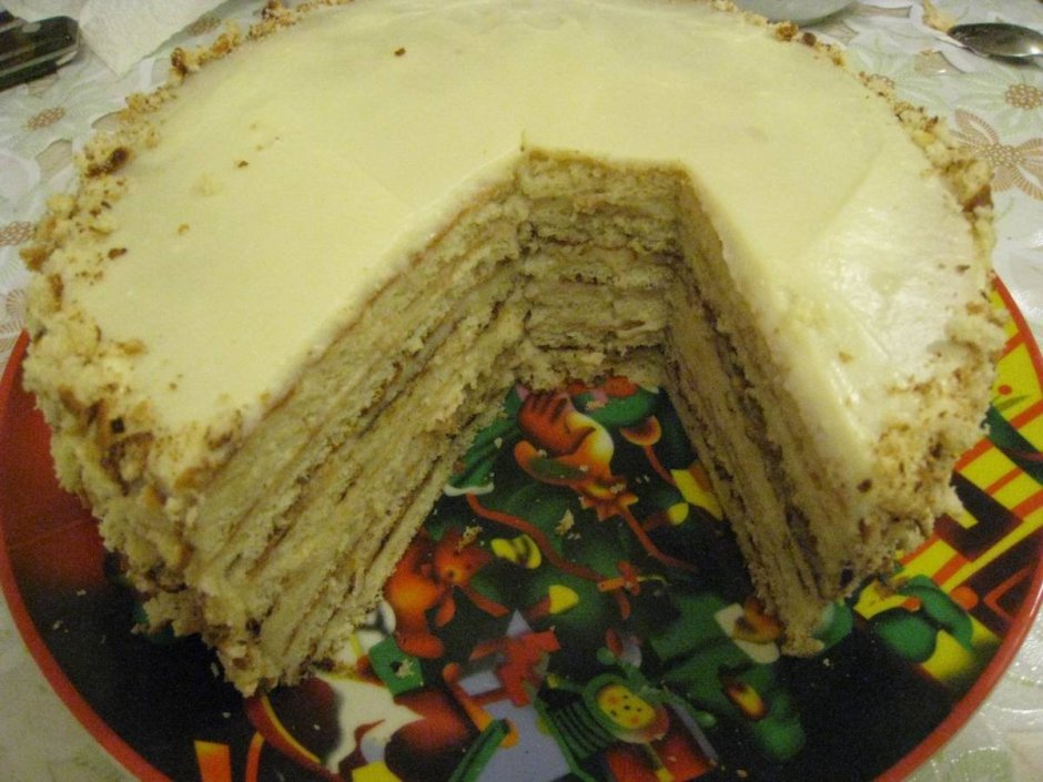 Торт из творога на сковороде