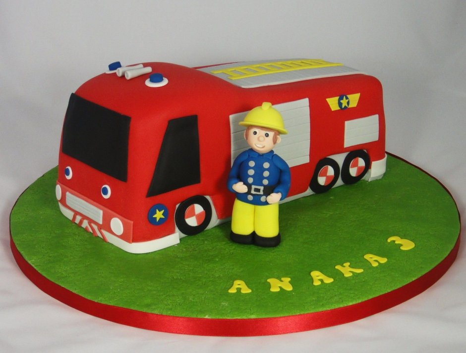 Торт мальчику на 3 года пожарный Сэм