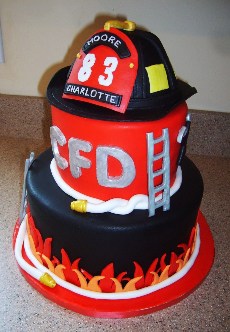 Торт для пожарной вечеринки